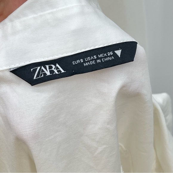 Zara Tiered Button Down Mini Dress Size Small - Picture 8 of 8